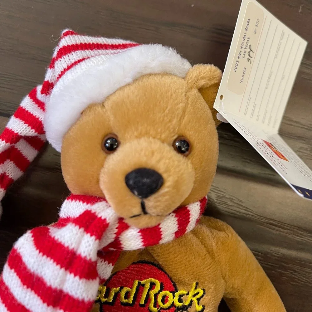 NWT Herrington Hard Rock Hotel Las Vegas Limited Edition 2003 Holiday Teddy Bear - Picture 3 of 8